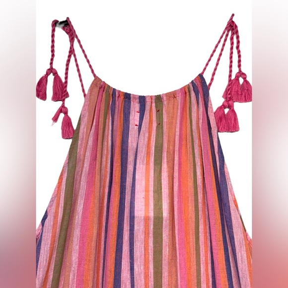Xirena Esme Citrus Melange NWT Cotton Linen Maxi Summer dress Woman's Size Large - Picture 11 of 15
